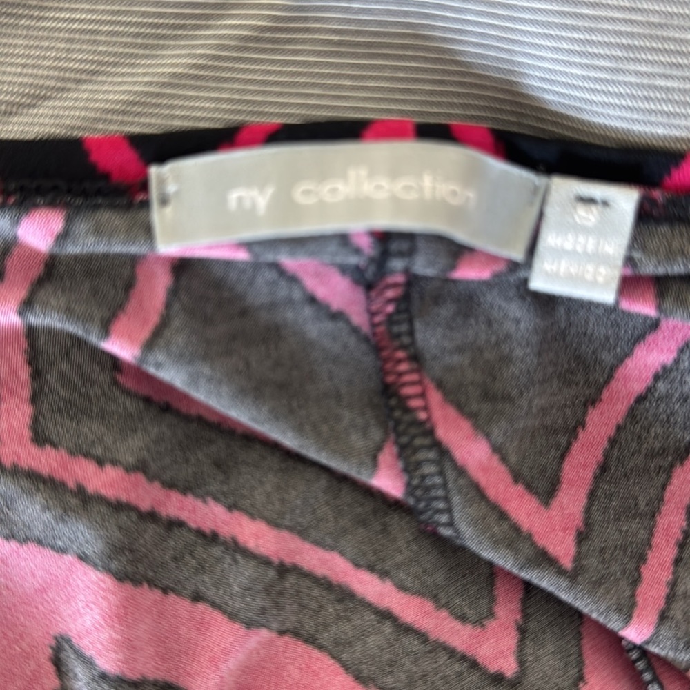 NY collection Elegant red and Black Geometric Dress - Picture 5 of 5